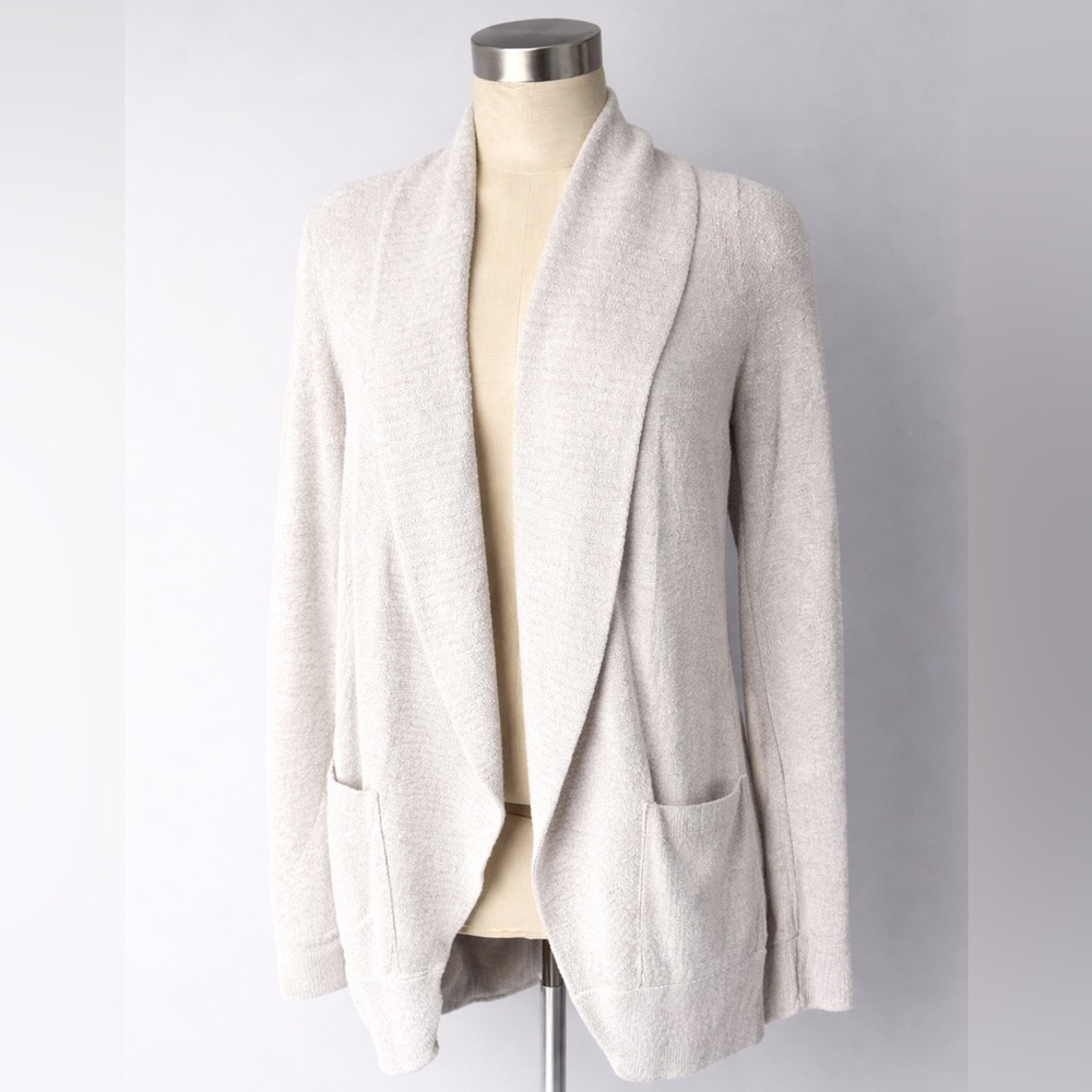 Barefoot Dreams Cozychic LITE Soft Grey Womens Cardigan XS